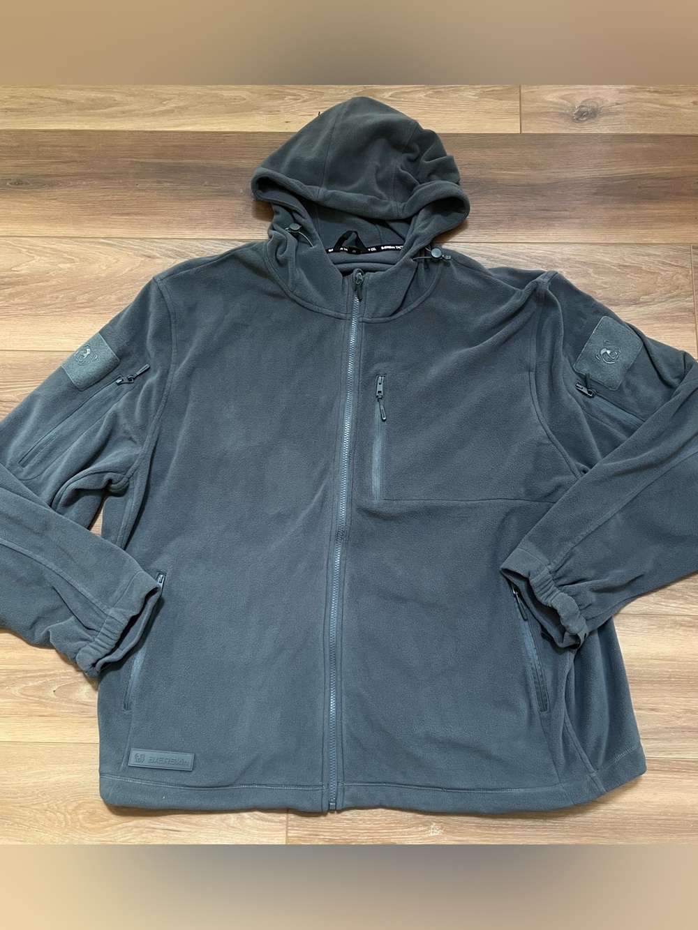 Baerskin 4 lite tactical military dark gray full zip hoodie fleece jacket 4XL